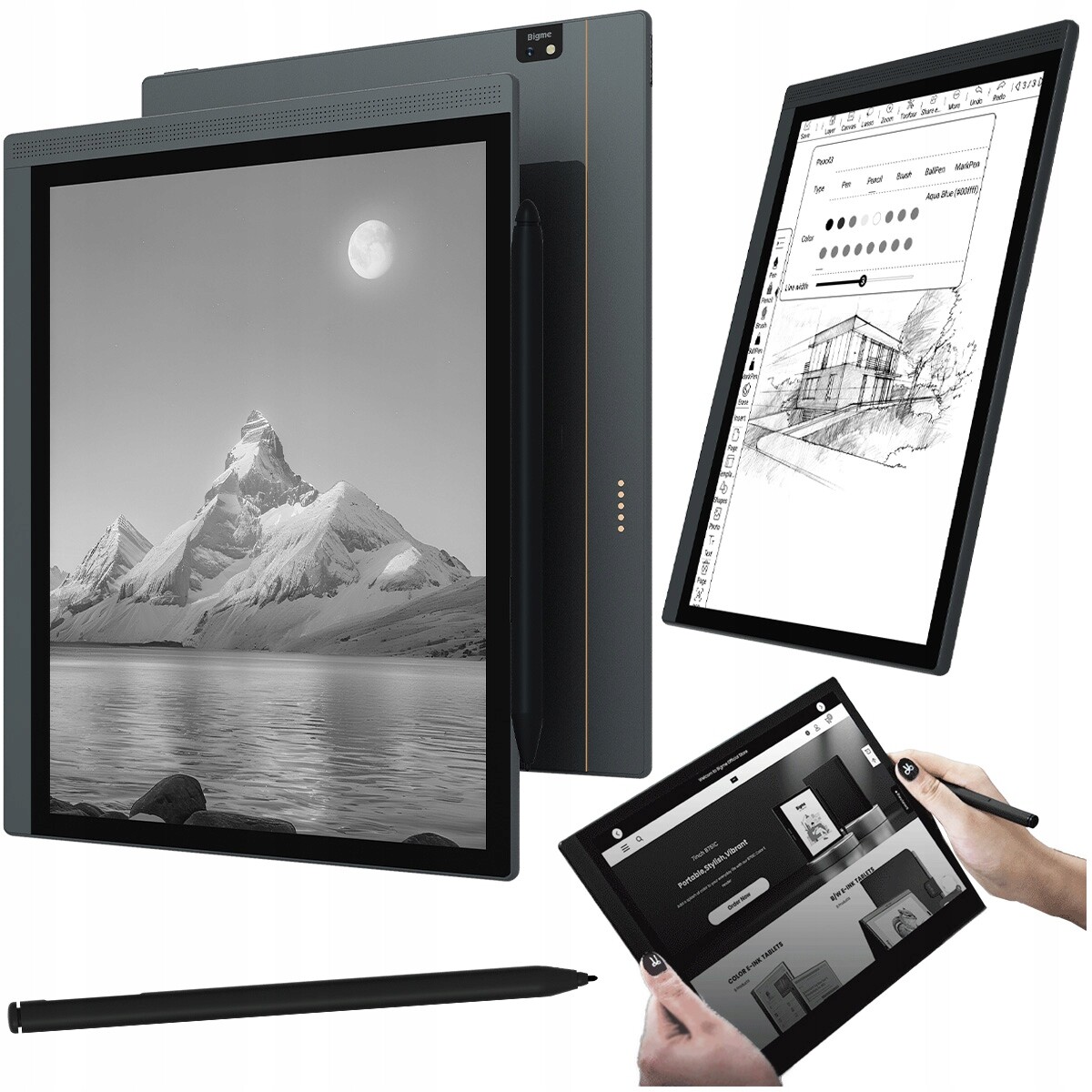 Bigme B1051 Čtečka e-knih notes 6/128 Gb 10“ podsvícený dotyk černo-bílá