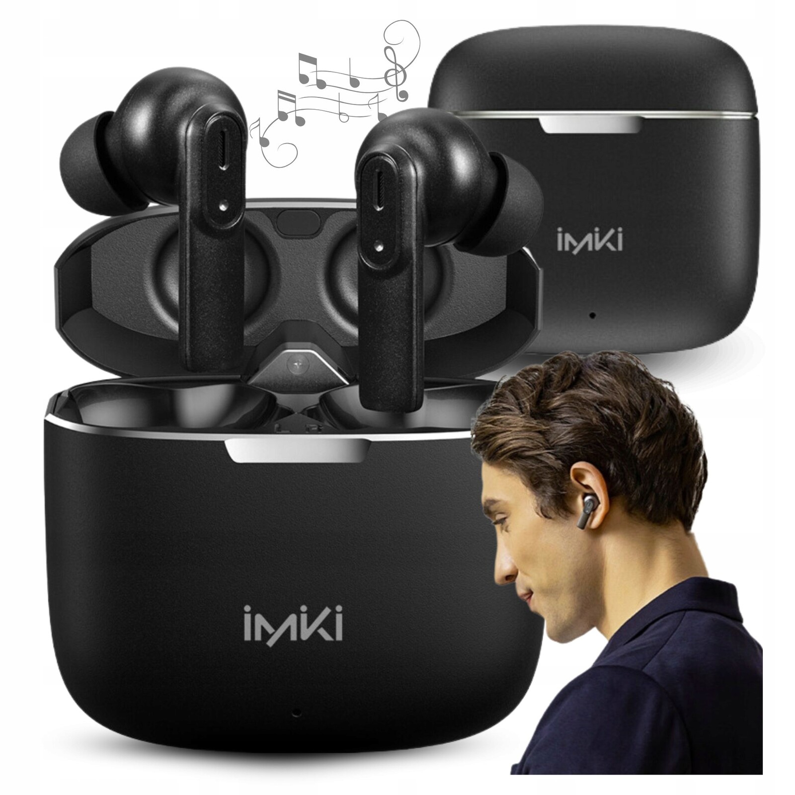 Imiki MT2 Dotyková bezdrátová sluchátka do uší Pouzdro pro nabíjení Enc Bt