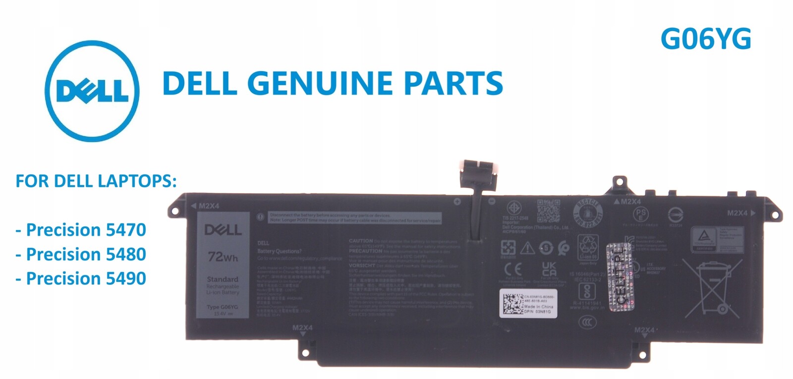 Baterie Dell Precision 5490 G06YG