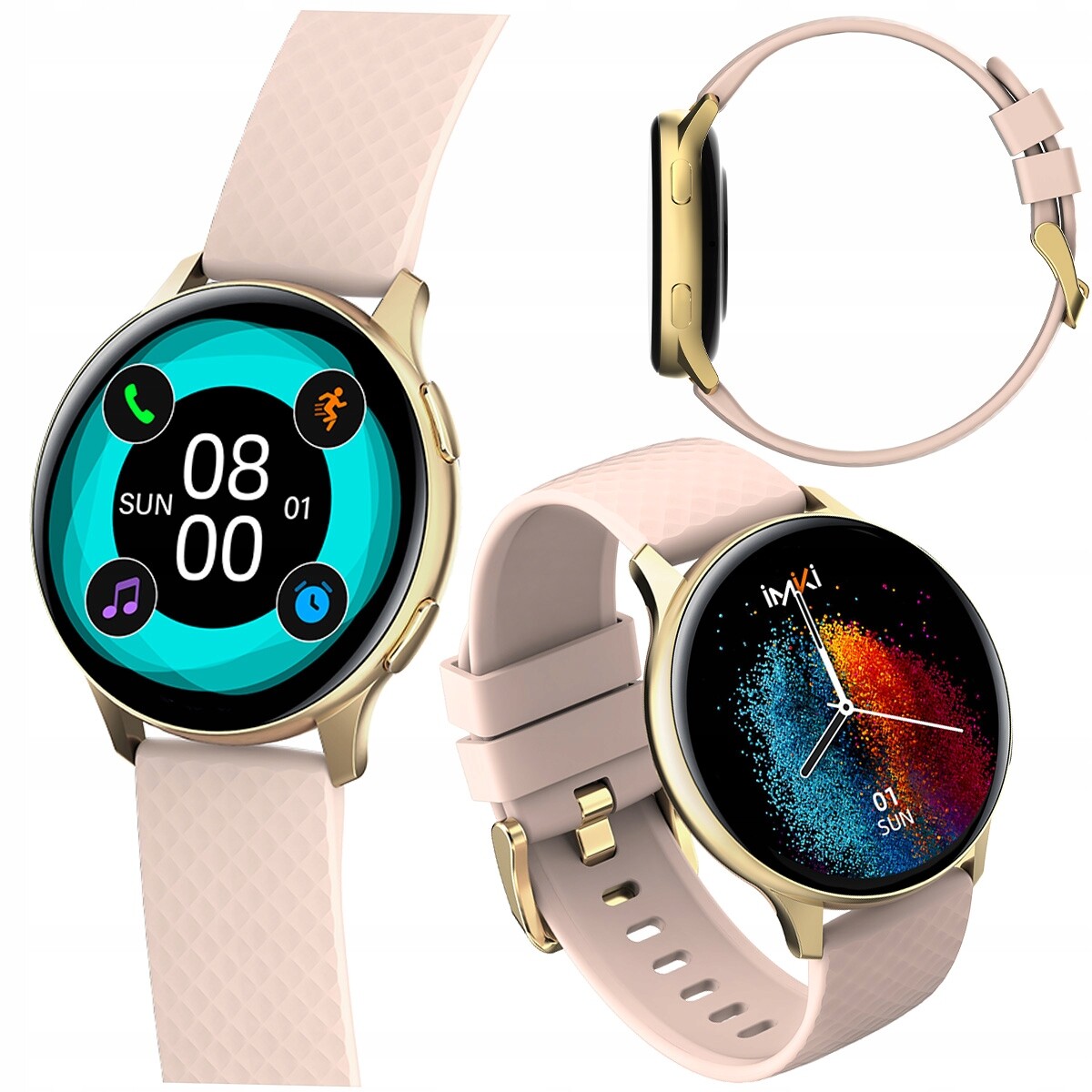 Chytré Hodinky Imiki KW66 Pro na běhání, Růžové