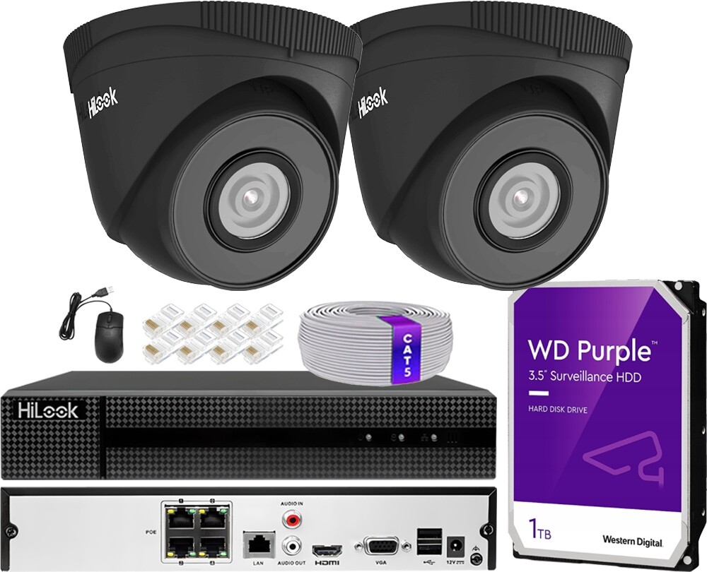 Ip monitorování Sada 2 kamer 2K+ pro rozšíření Nahrávač 4 kanály PoE