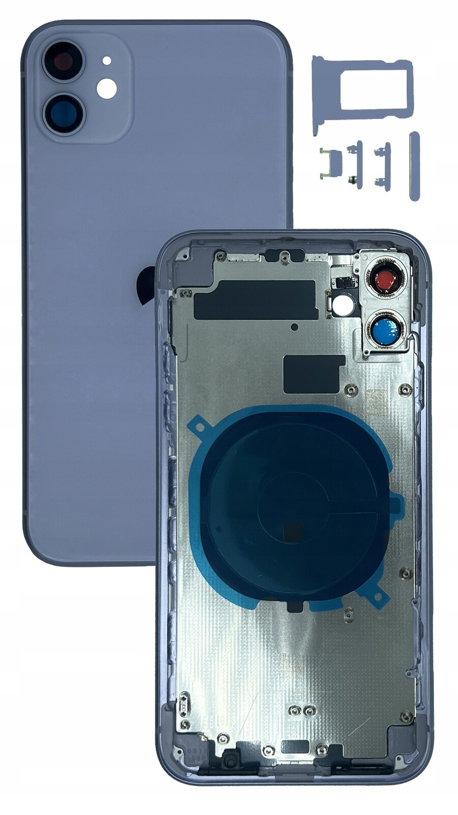 Kompletní pouzdro Fialové pro Apple iPhone 11, tělo rámeček, zadní kryt