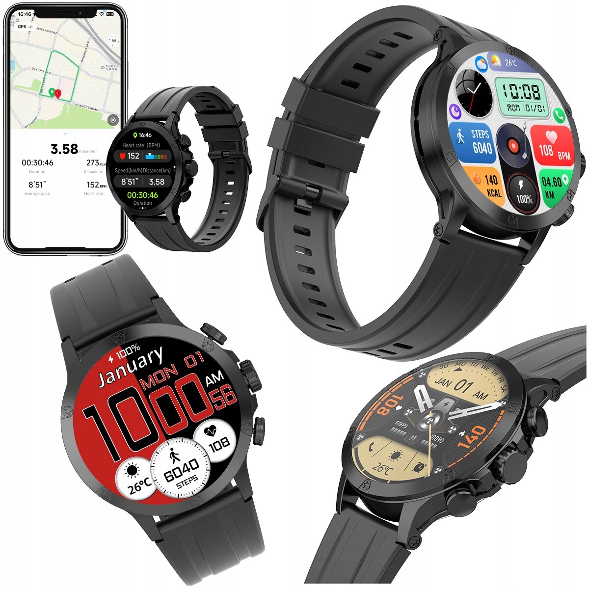 Chytré Hodinky Imiki Xplorer Pro Amoled Gps sportovní hodinky běh Připojení