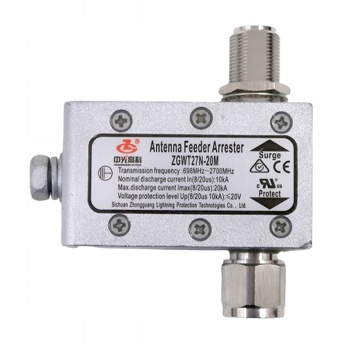 Anténní Ochranný Přepěťový Chránič ZGWT27N-20M proti přepětí