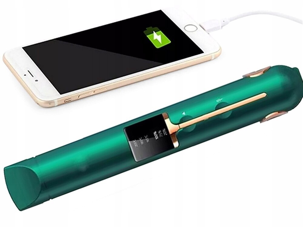 Žehlička Na Vlasy s zajímavými stylizacemi pro ženy 2v1 zelená keramická lcd