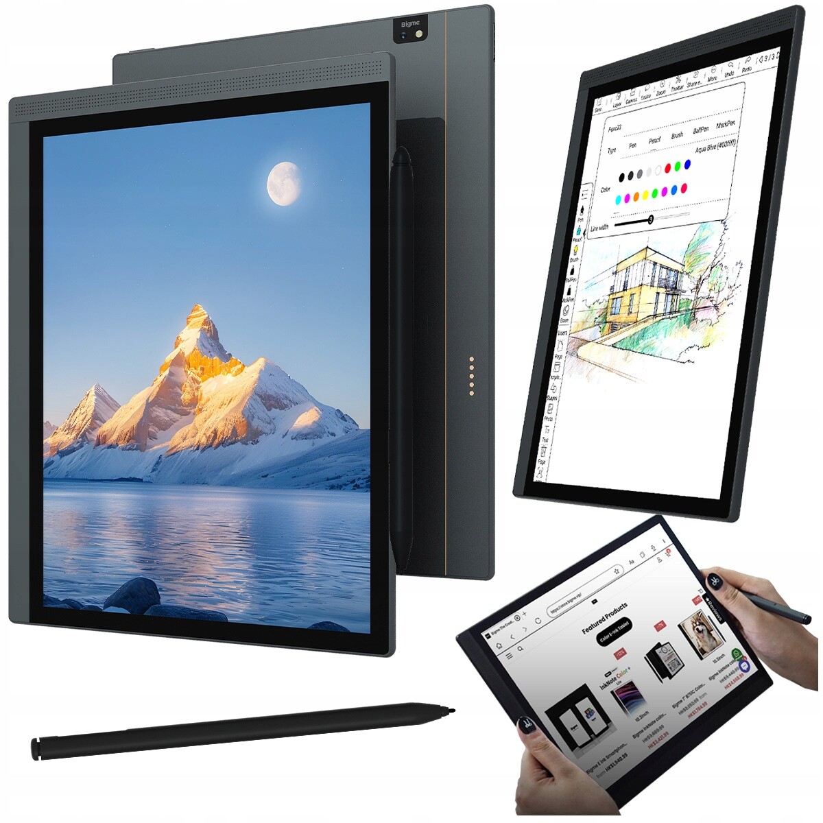 Bigme B1051C Pro Čtečka e-knih notes 8/256 Gb 10“ podsvícený dotyk, barva