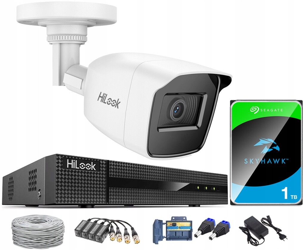 Venkovní monitorování Sada 3 kamer 5Mp IR20m TurboHD Hilook By Hikvision