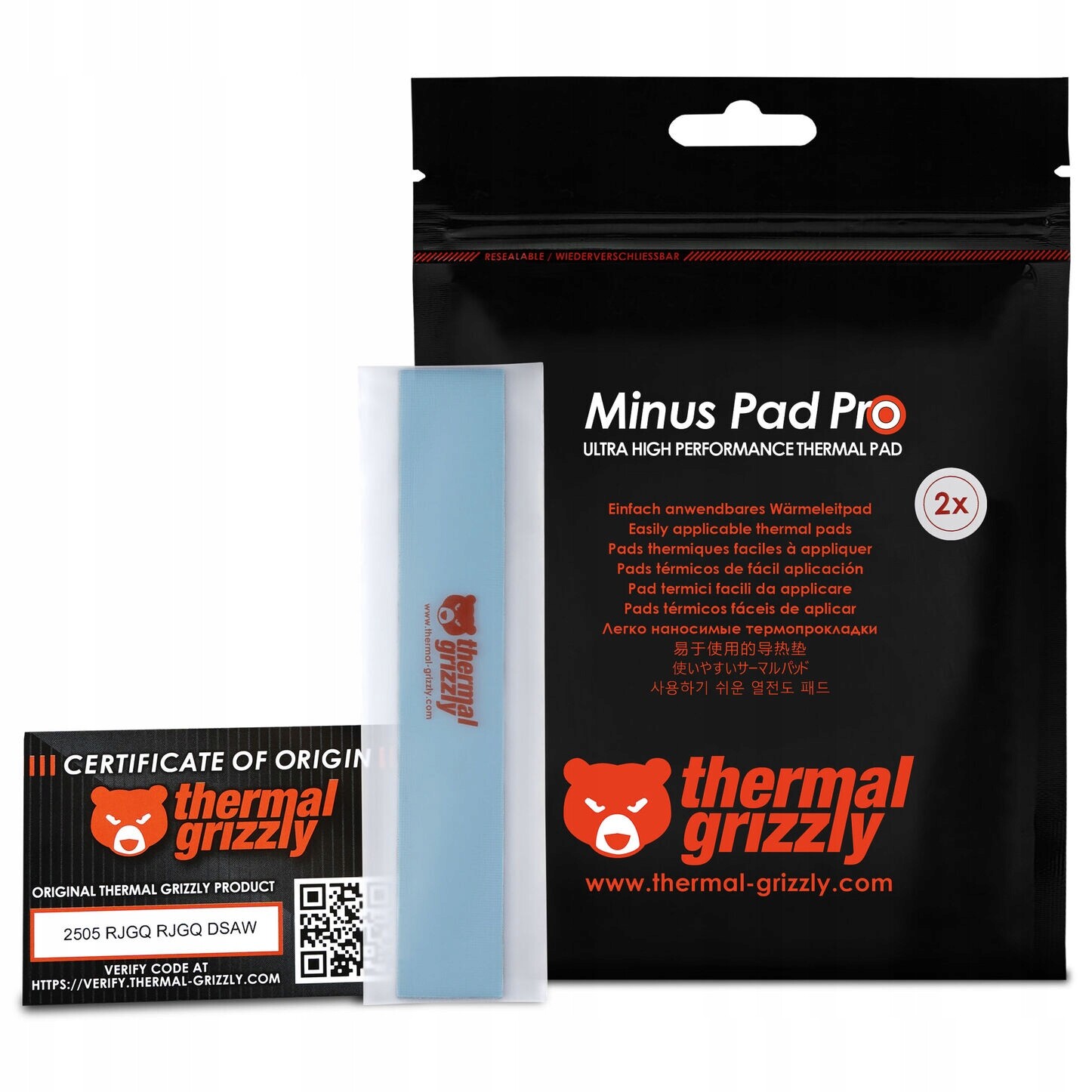 2ks Thermal Grizzly Minus Pad Pro 120 x 20 x 3,0 mm termopad