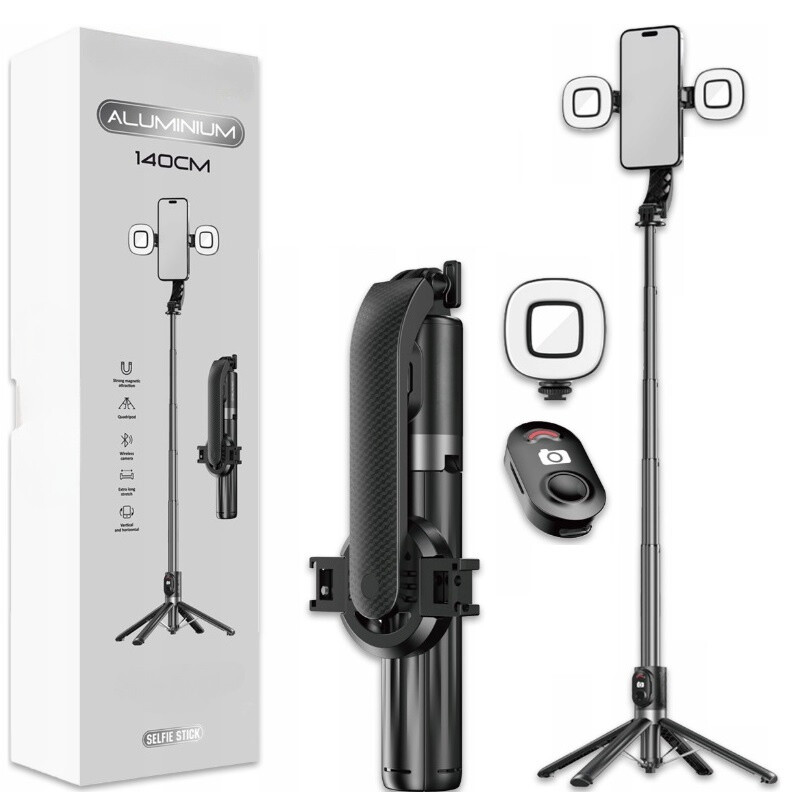 Selfie tyč Stativ Tripod Tyč pro telefon Magsafe 2x Svítilna