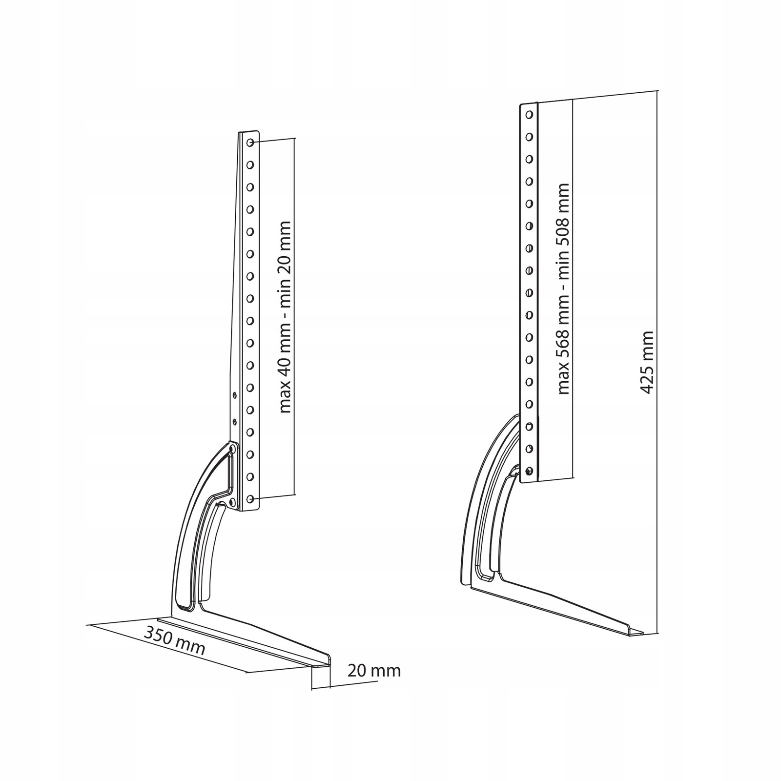 UCH0022 Stojan univerzální nože pro Tv 27 palců