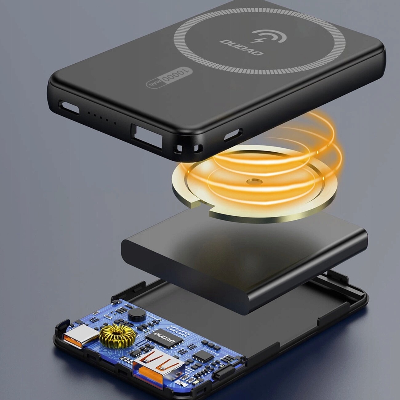 Powerbanka Dudao K14S+ 10000 mAh 20 W Usb-a Usb-c MagSafe s podstavcem č