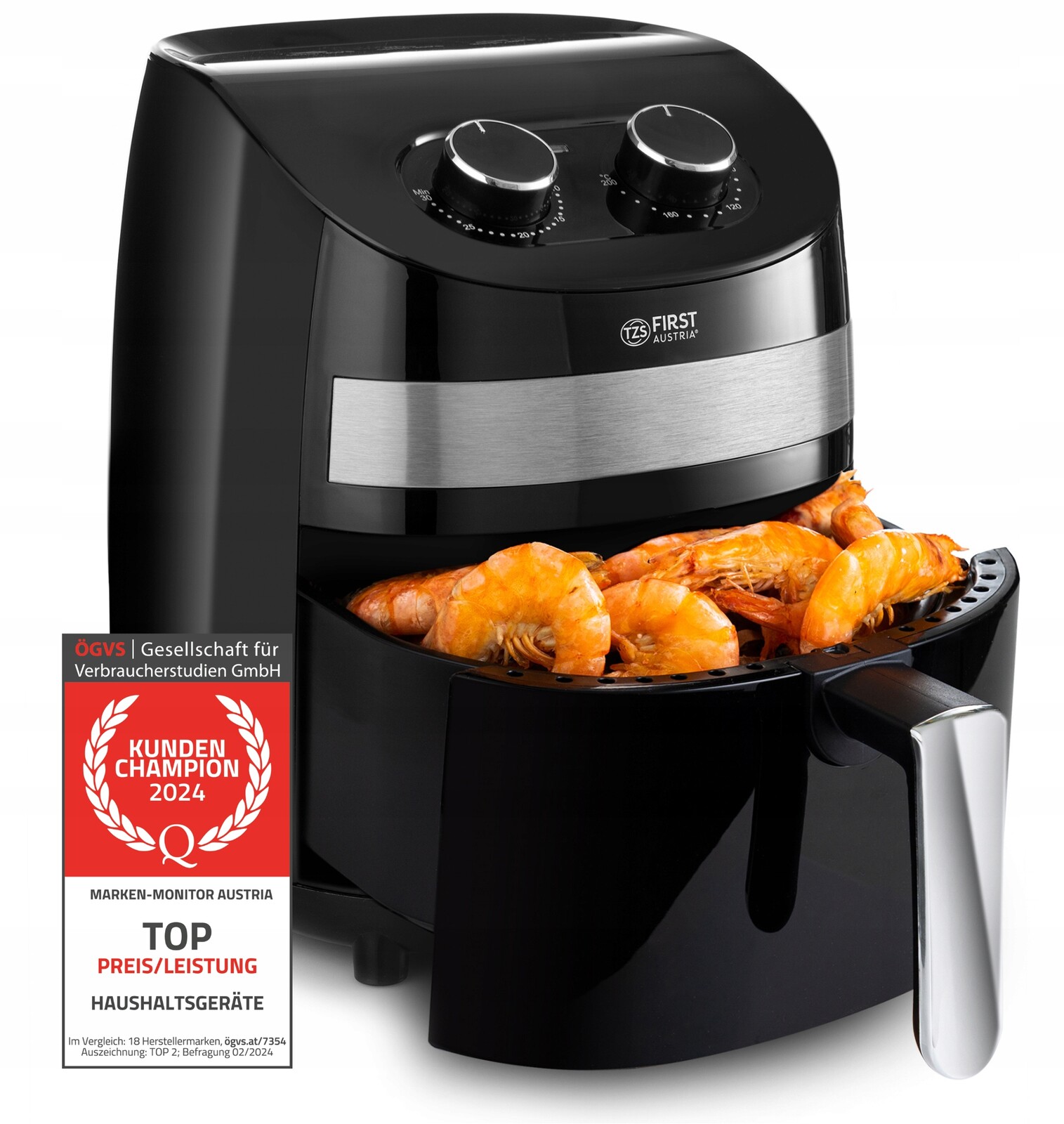 Beztuková fritéza First Austria 3,2L Air Fryer 1000W bez oleje