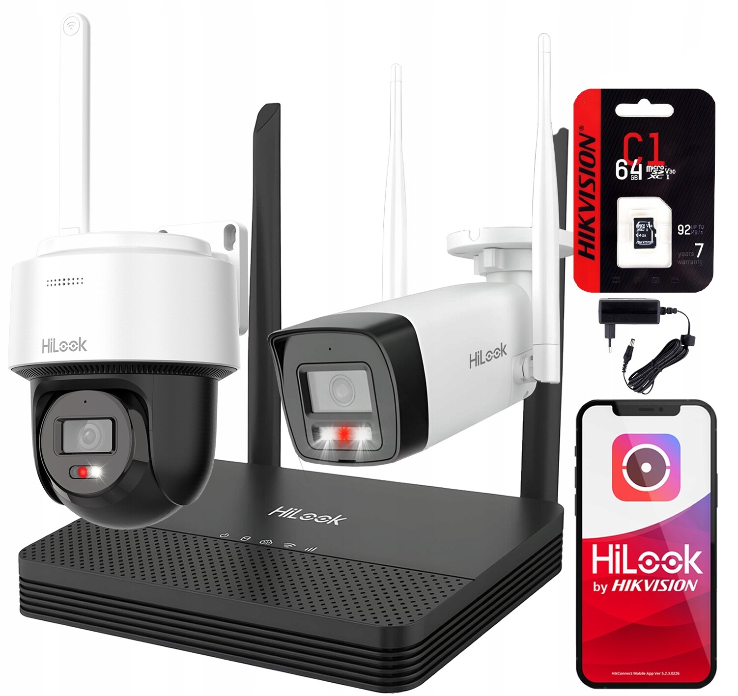 2MPx monitorovací sada EasyLink HiLook od Hikvision Wifikit 256GB karta