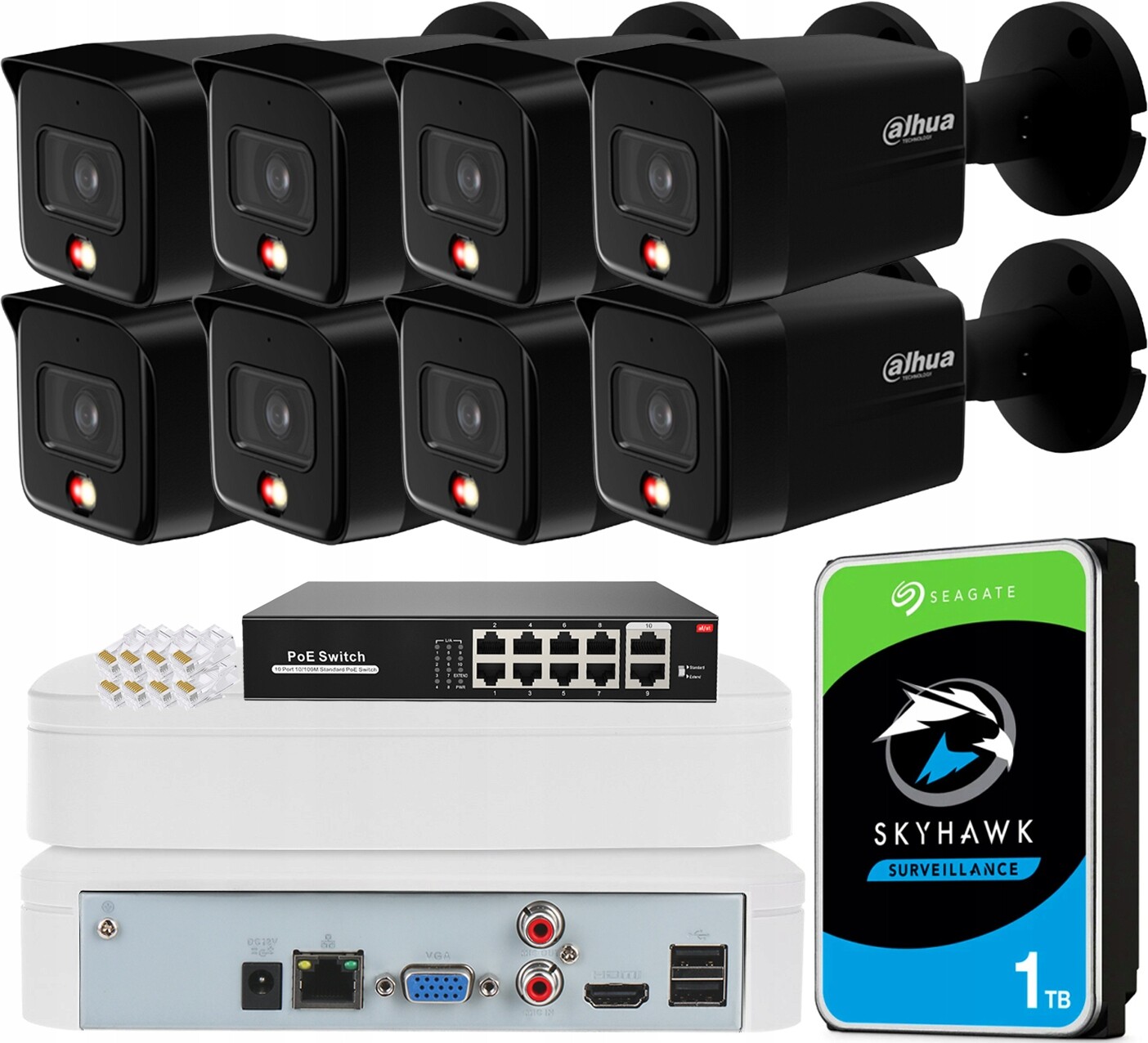 Monitorovací sada Dahua 8 kamer 8Mpx Smart Dual Light IPC-HFW1839TC-A-IL-B