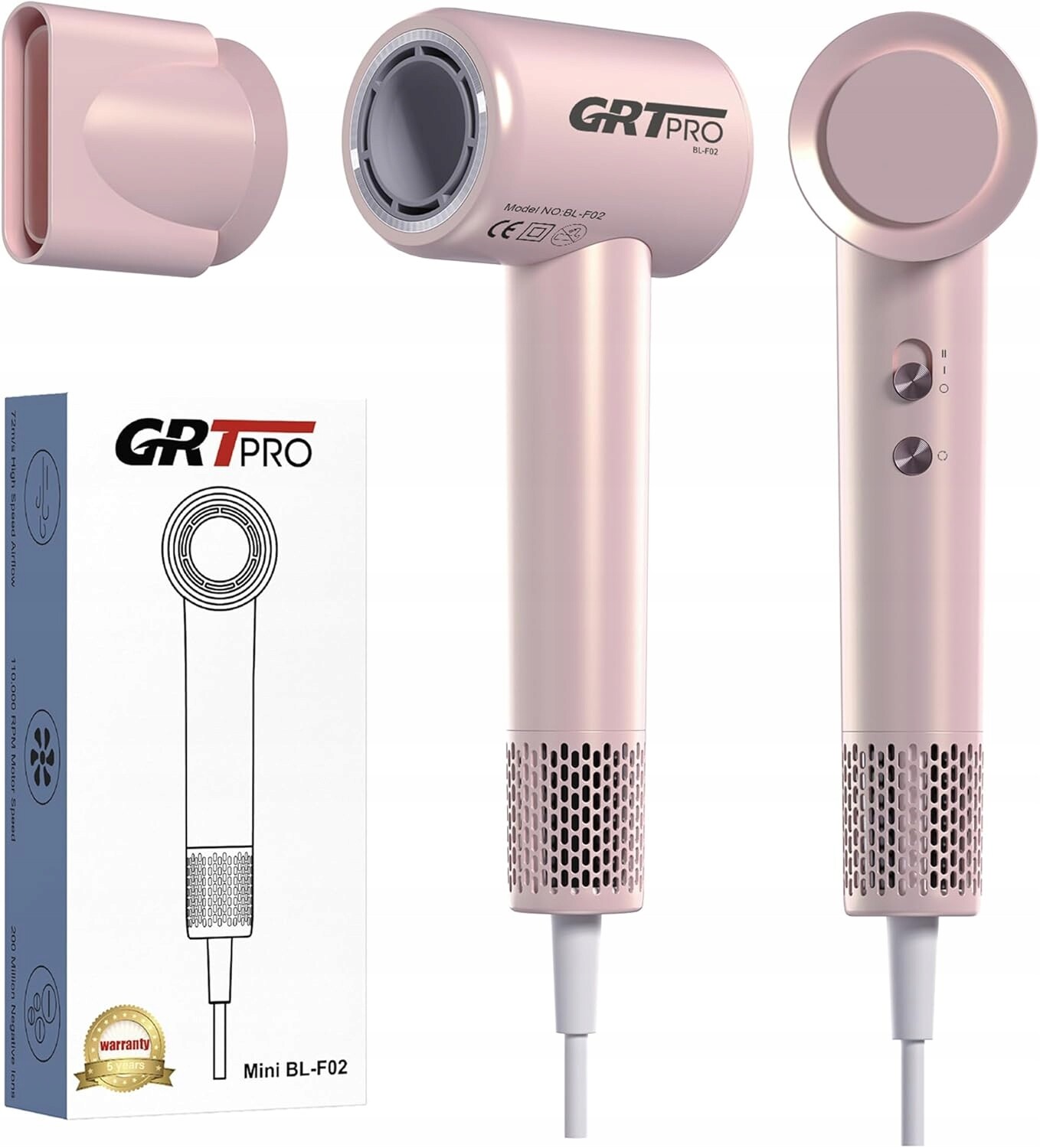 Sušička vlasů s magnetickým difuzorem 2200 W, regulace teploty