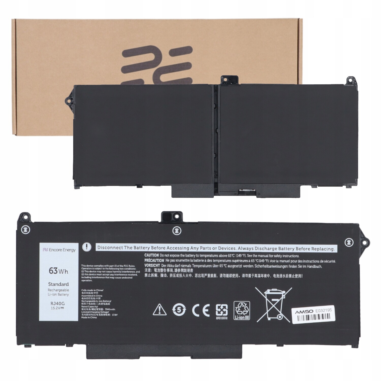 Baterie RJ40G pro Dell Latitude 5420 5520 Precision 3560 63Wh Encore Energy