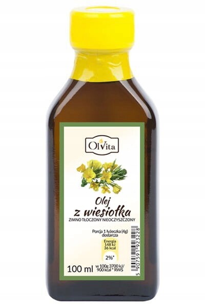 Olej z pupalky za studena lisovaný, nevyčištěný 100 ml Olvita