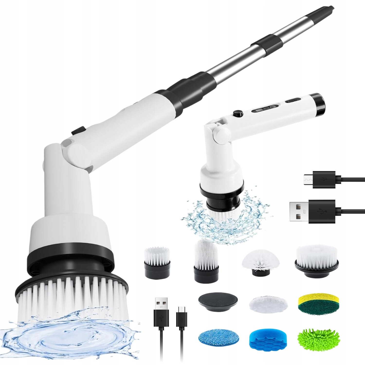 Univerzální Elektrický Kartáč 9V1 Pro Úklid 2000MAH LCD