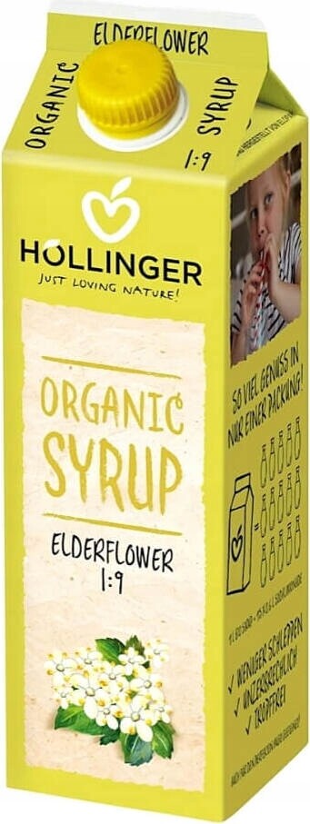 Sirup s příchutí květů černého bezu Bio 1 L Hollinger