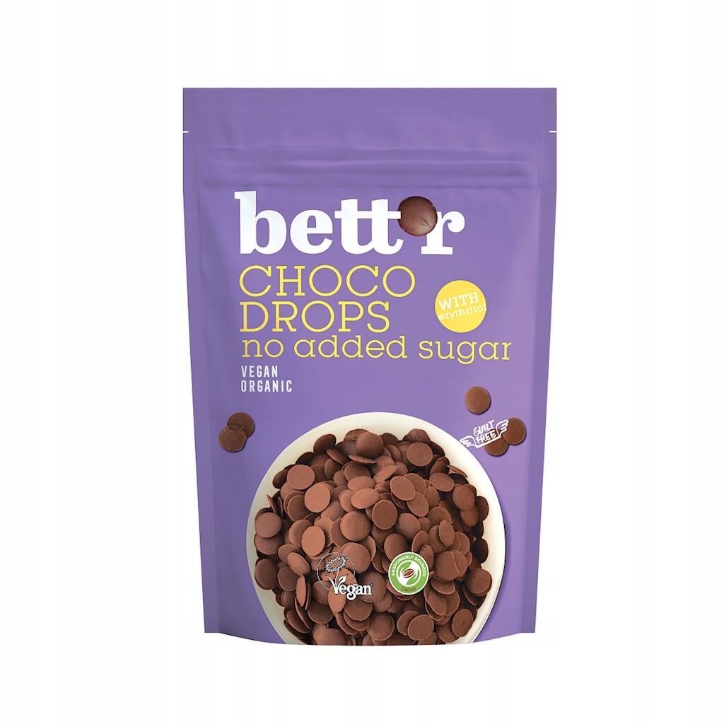 Čokoládové Čočky Bez Přidaného Cukru Bio 200 g Bett'r
