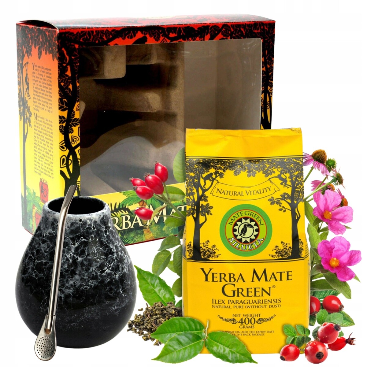 Yerba Mate na hubnutí Slim Fit Silueta Energia Sada příslušenství 400 g