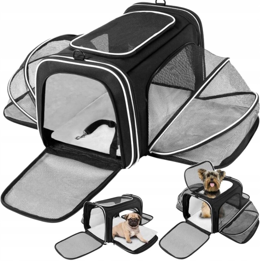 Taška Pro Kočky Psa Přepravka Rozkládací Velký S Rozšířenými Bočnicemi 45x30