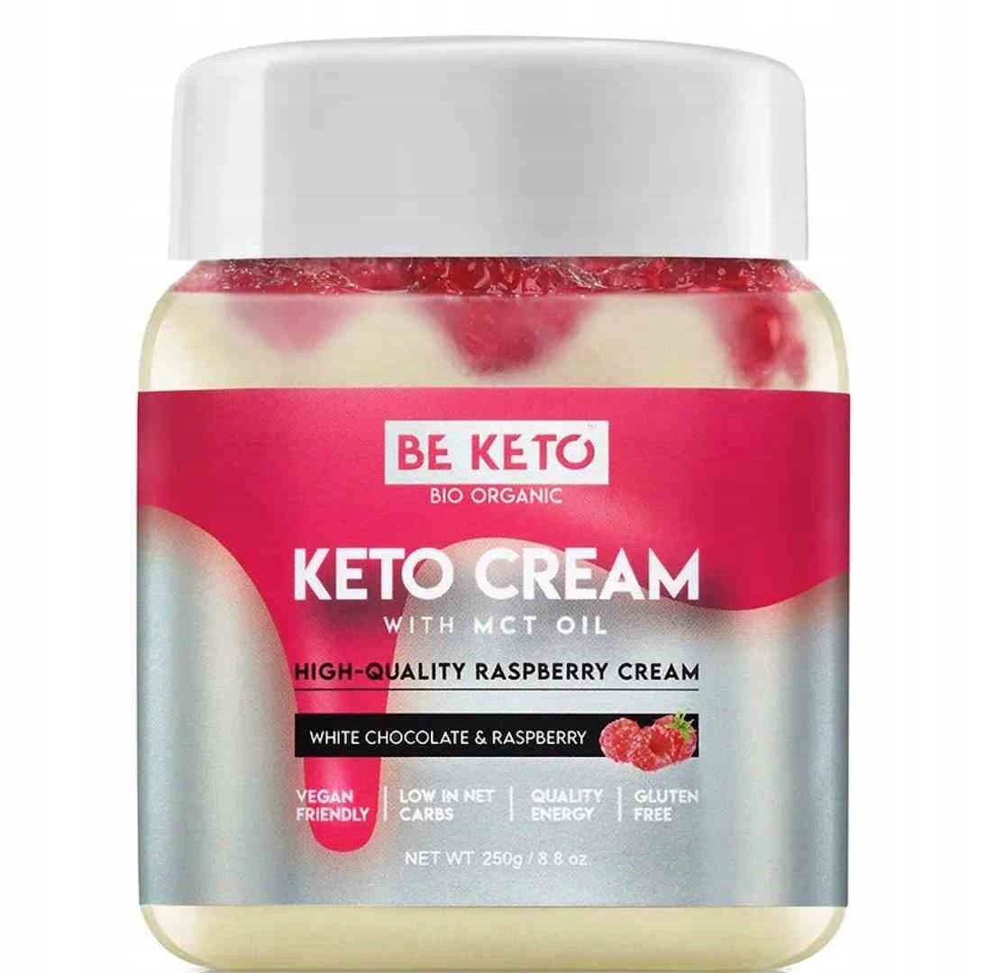 BeKeto Keto krém s příchutí bílé čokolády a maliny 250 g