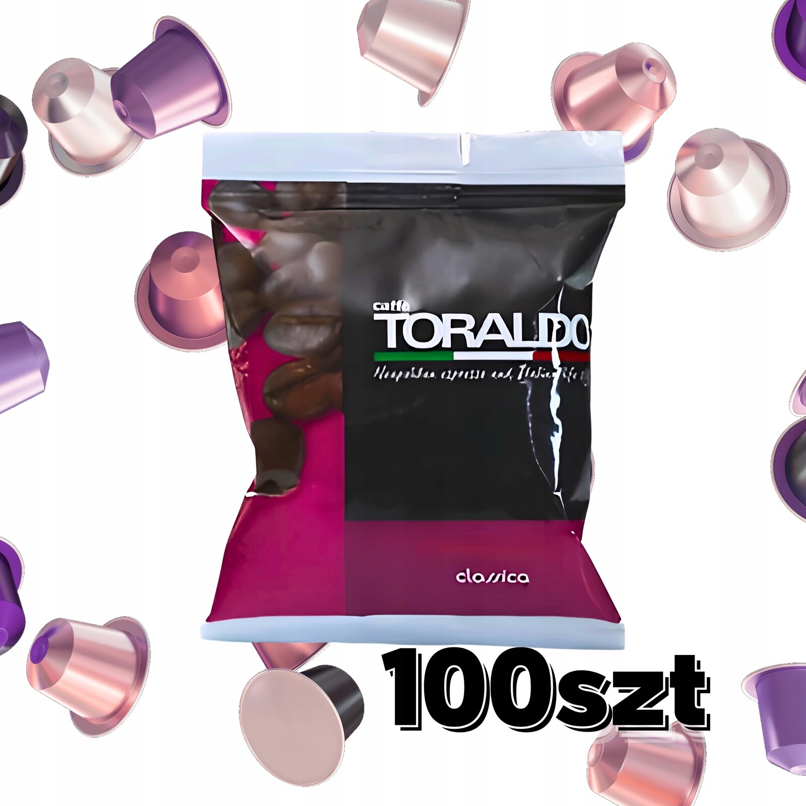 Káva v kapslích pro Nespresso Italské kapsle Toraldo Classico 100 kusů