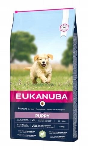 Eukanuba Puppy & Junior rich in Lamb & Rice suché krmivo pro štěňata 1