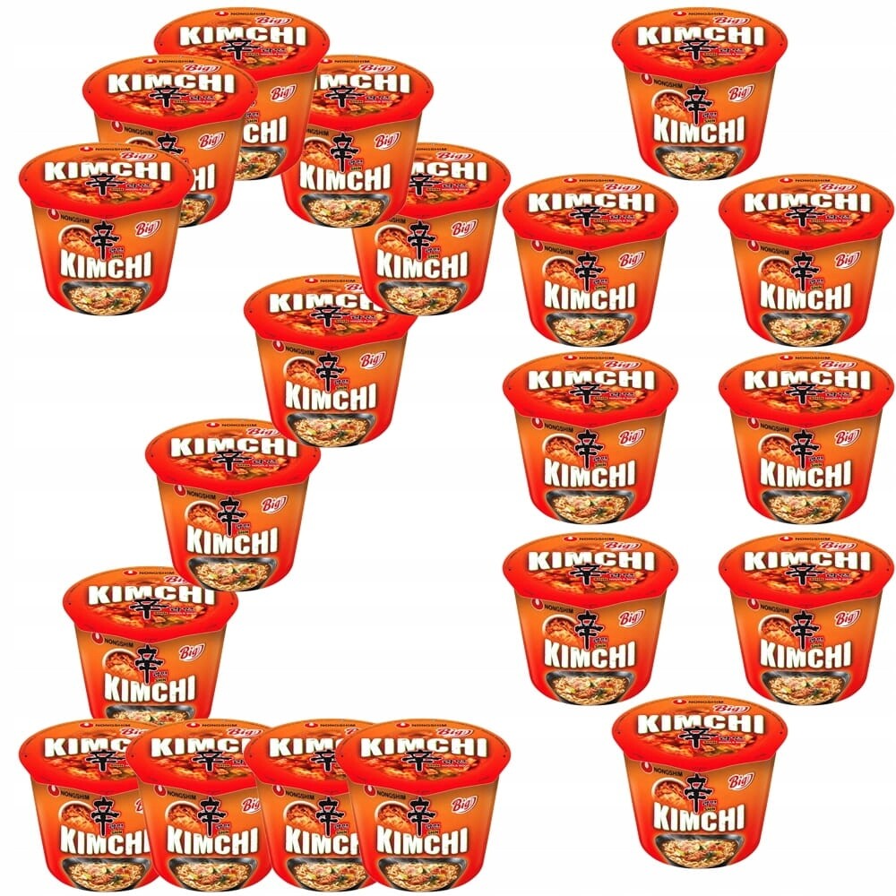20 x Korejská instantní polévka Kimchi Ramyun Hrnek 112 g Nong Shim