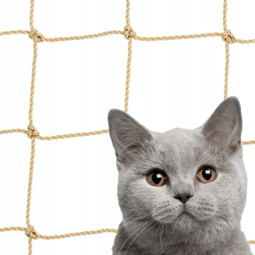 Síťka Na Balkon Pro Kočky béžová 6x2 m bezpečnostní balkonová na Holubice