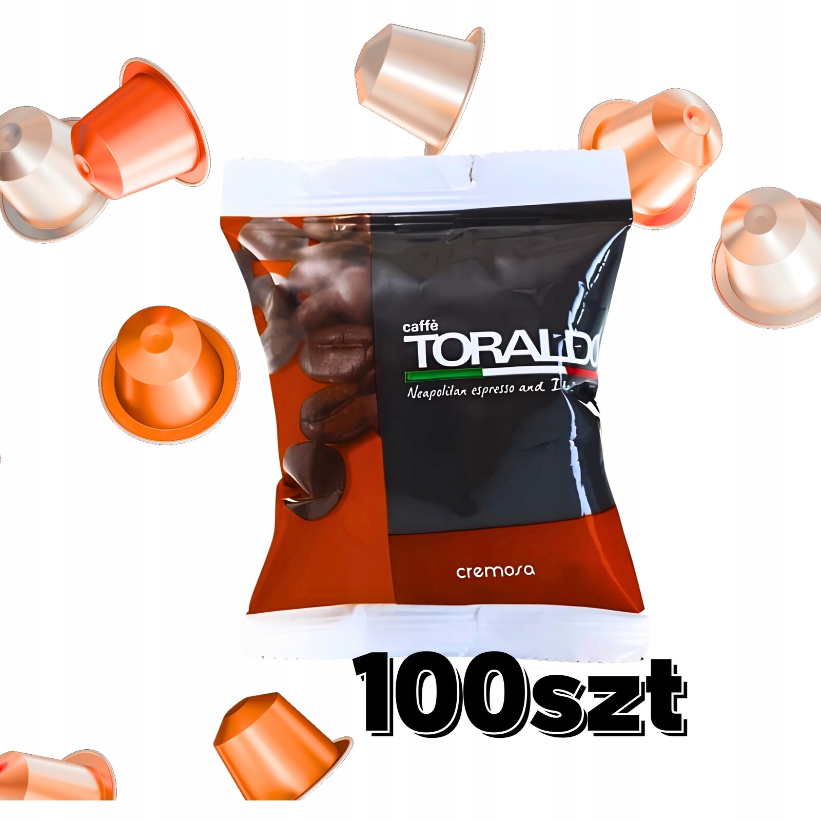 Káva v kapslích pro Nespresso Italské kapsle Toraldo Crema 100 kusů