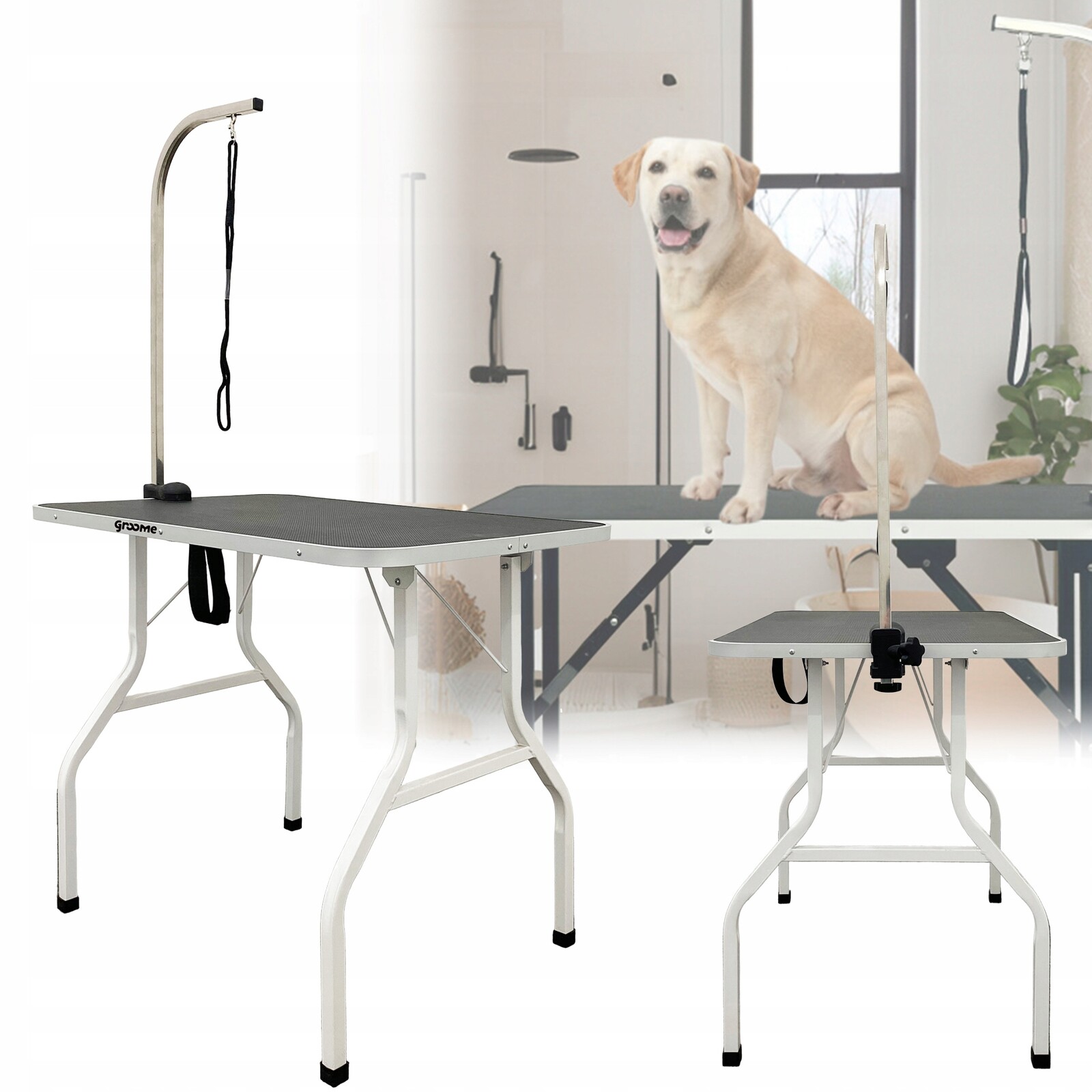 Groomerský stůl trimovací veterinář jedna vodítko