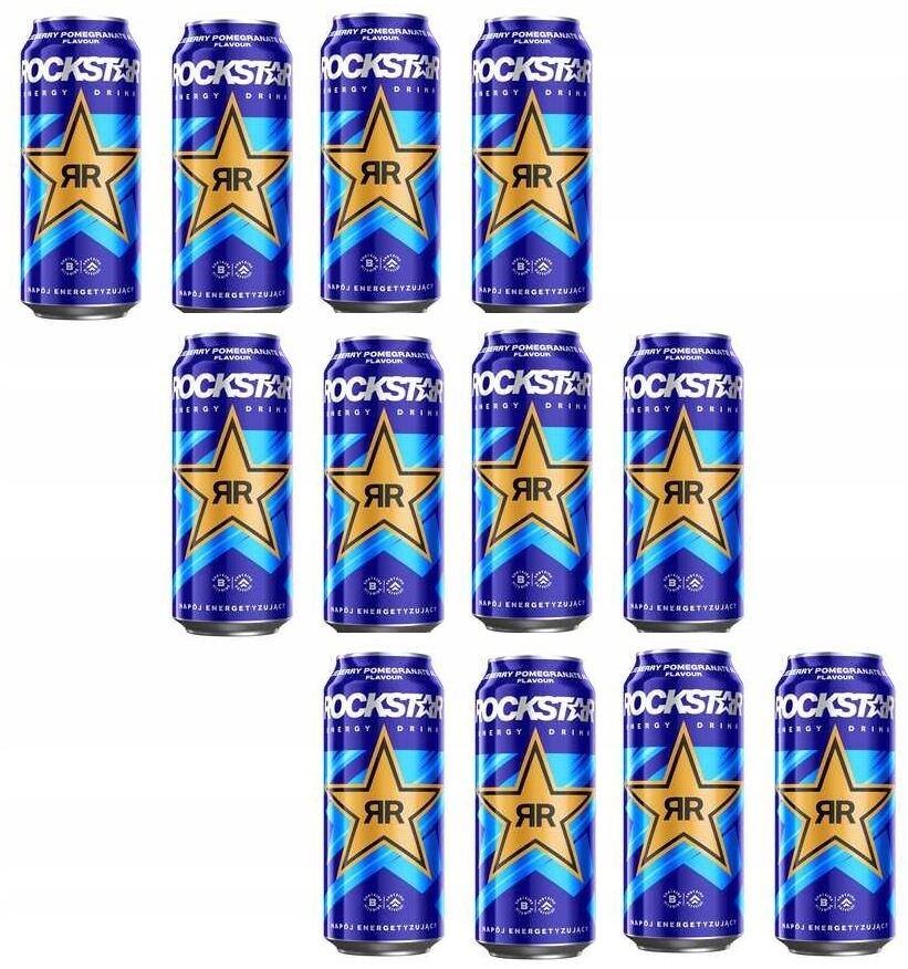 Svařák 12 Kusů Energetický Nápoj Rockstar Xdurance 500 ml Plechovka