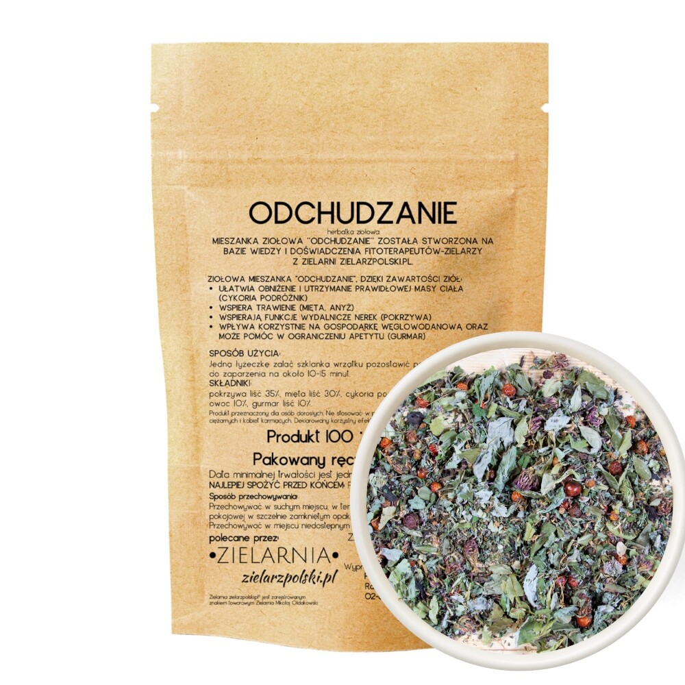 Hubnutí – bylinný čaj 100 g Zielarzpolski.pl