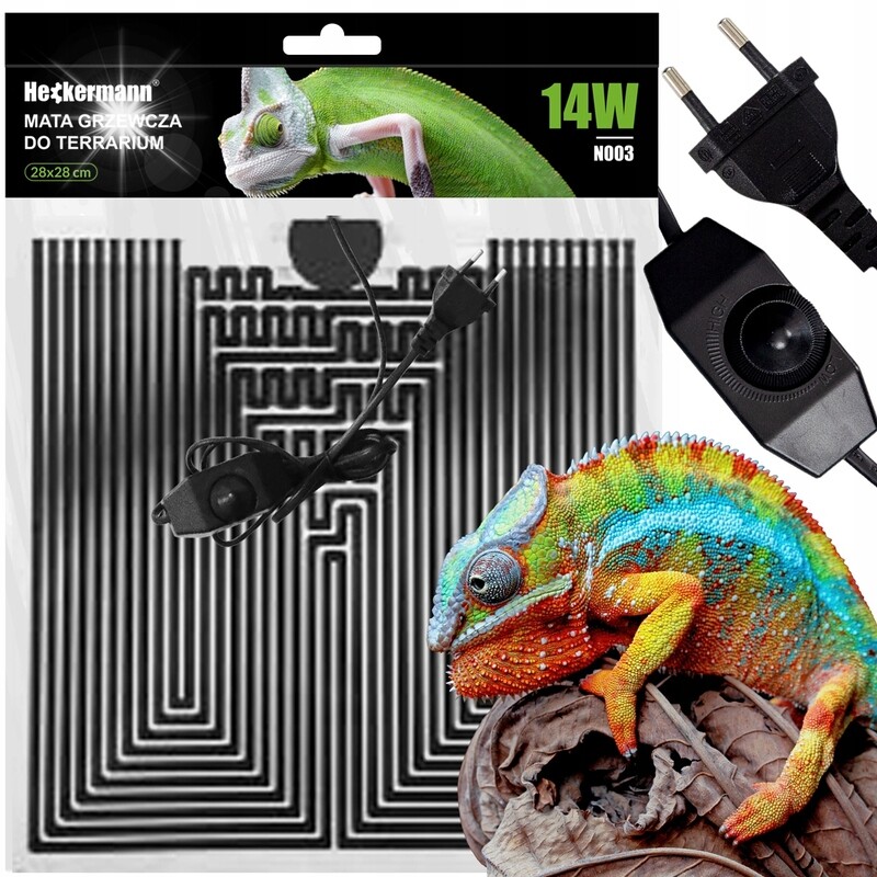Vyhřívací Podložka Do Terária S Regulací Teploty 14W 28x28cm