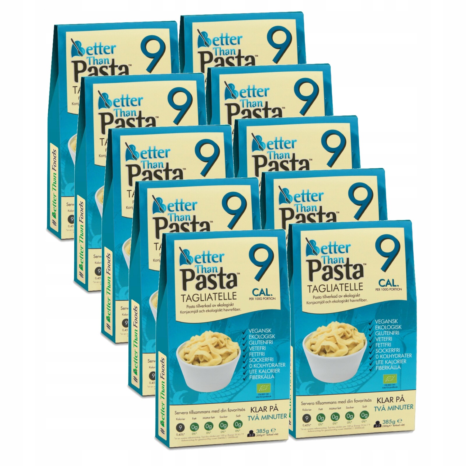 10x Těstoviny (konjac Tagliatelle) Bezlepkové Bio 385 g (300 g) Better Than