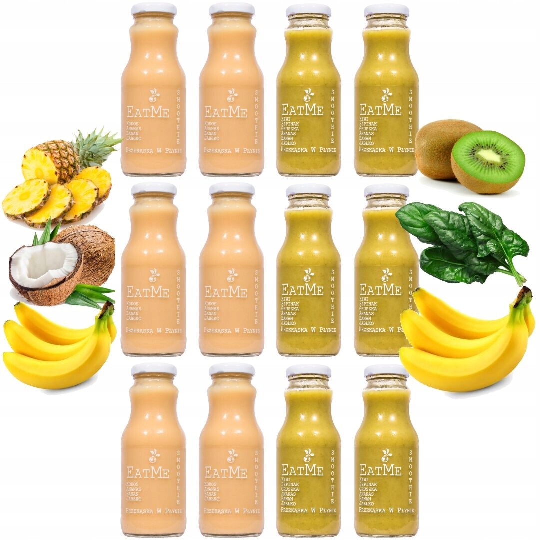 Sada smoothie EatMe 2 příchutě po 6 lahvích 250 ml 1-4