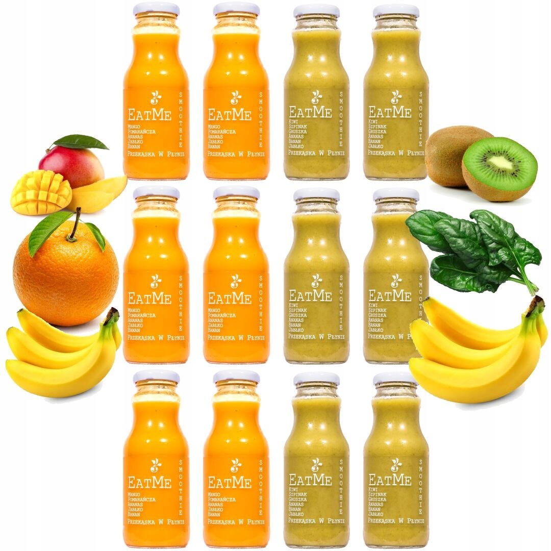 Sada smoothie EatMe 2 příchutě po 6 lahvích 250 ml 2-4