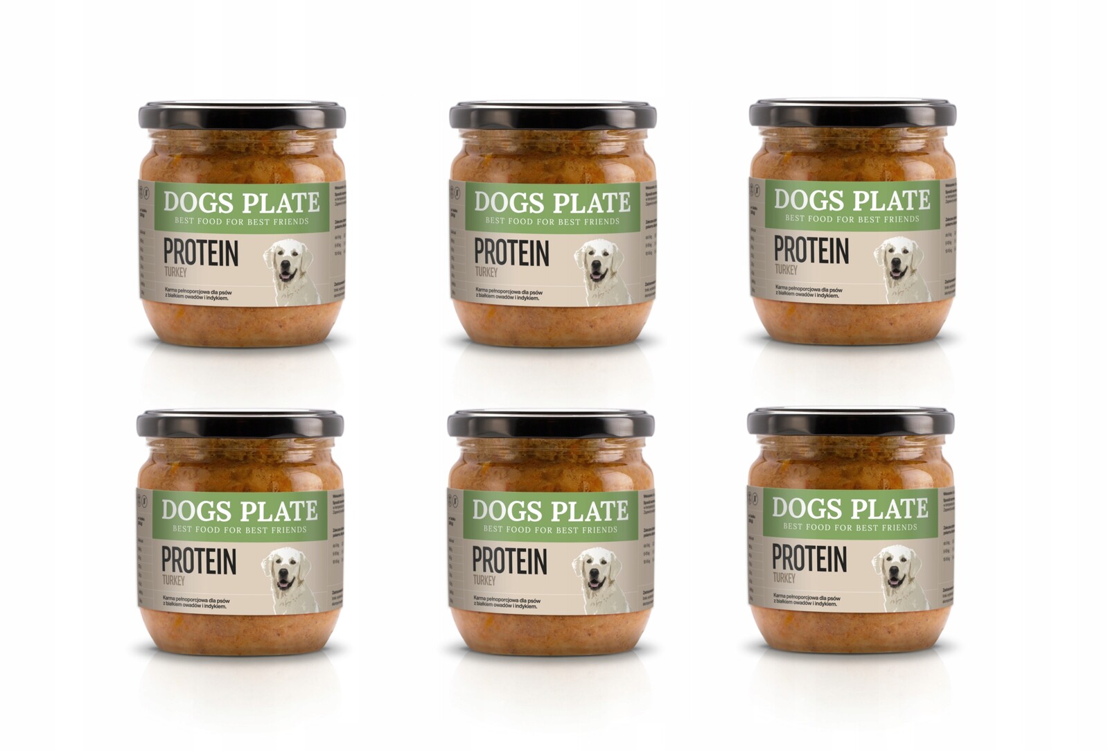 Dogs Plate Protein Turkey – krmivo z krůtího masa a hmyzích bílkovin 6x360 g