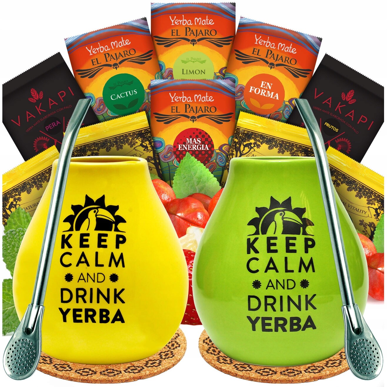 Startovací sada Yerba Mate Pro Dva 10x50g 500g Příslušenství Ovoce Guarana