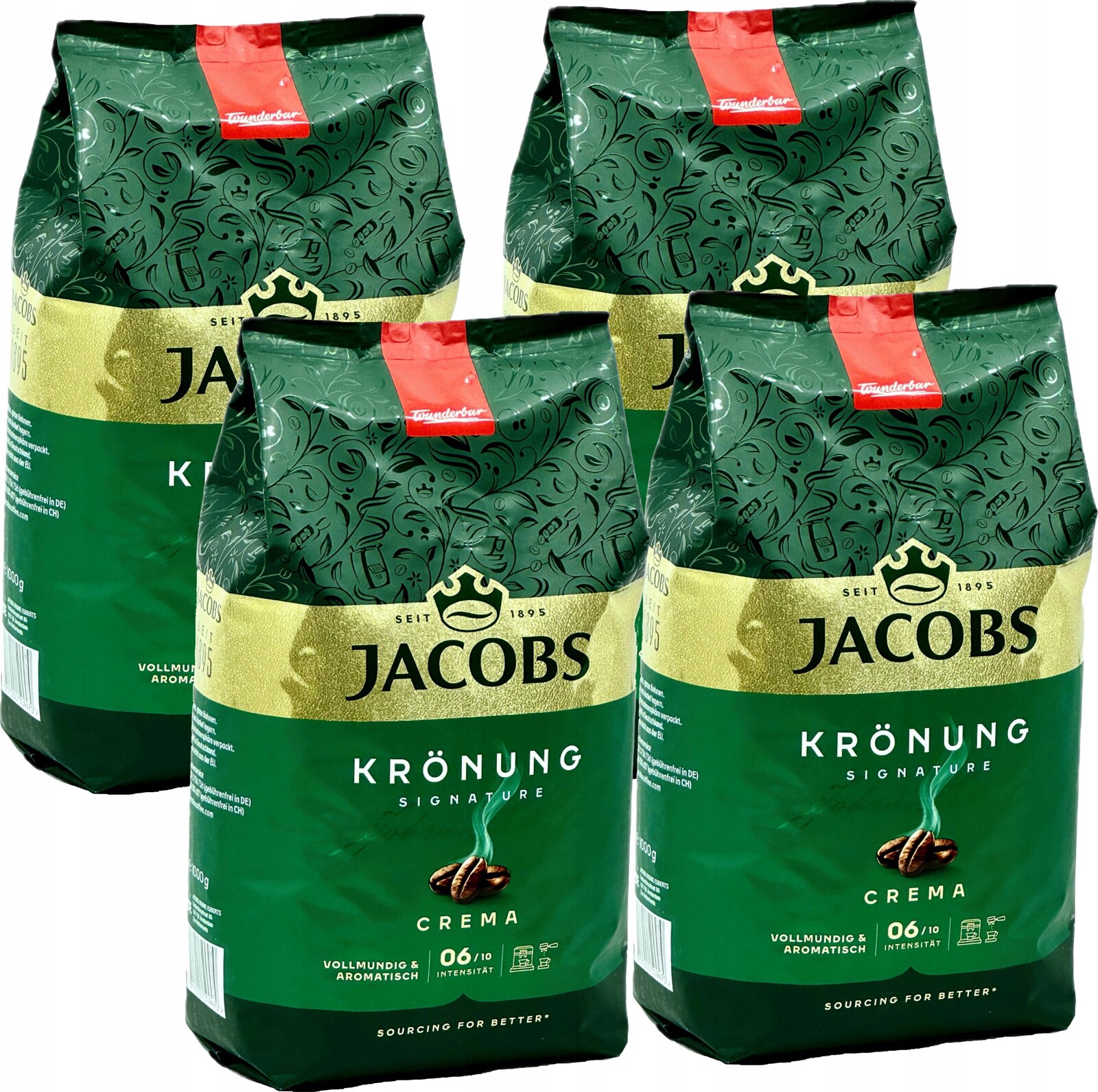 Káva zrnková Jacobs Kronung Crema 4x 1kg