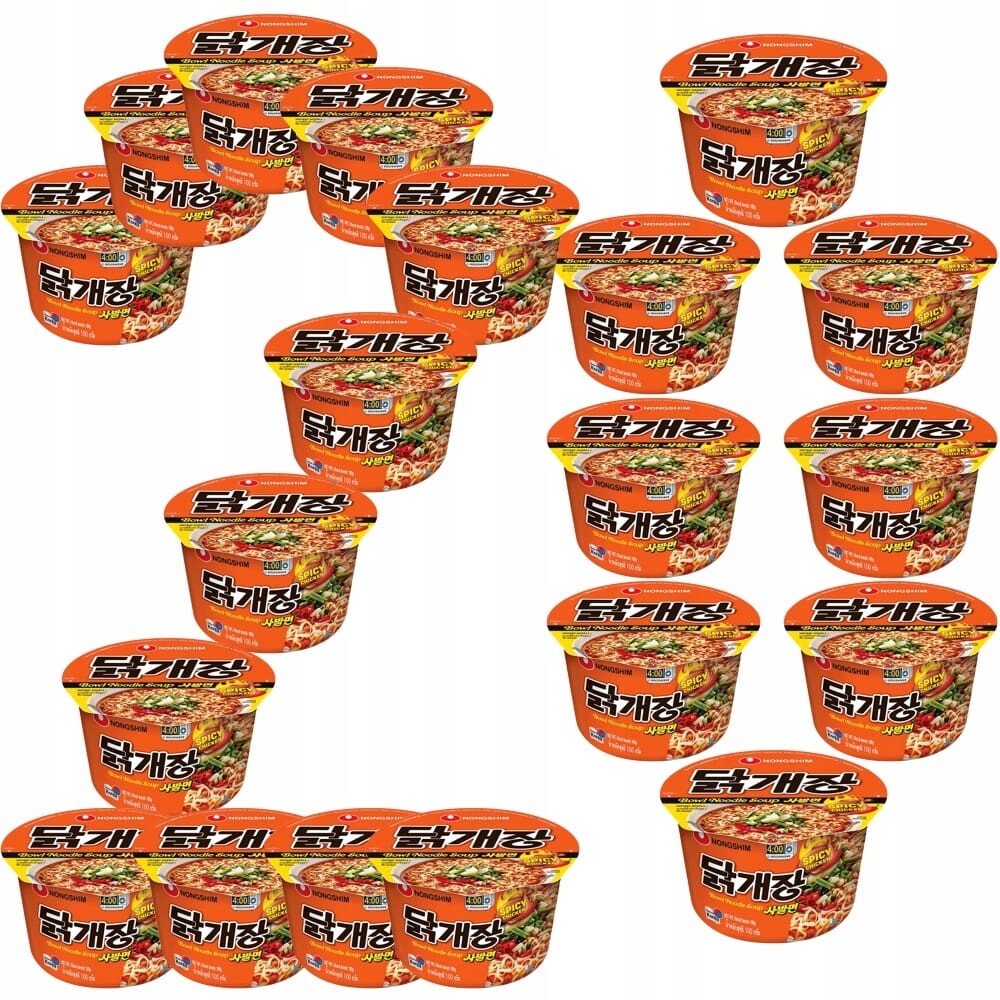 20 x Korejská instantní korejská polévka s kuřecím masem 100 g Nong Shim