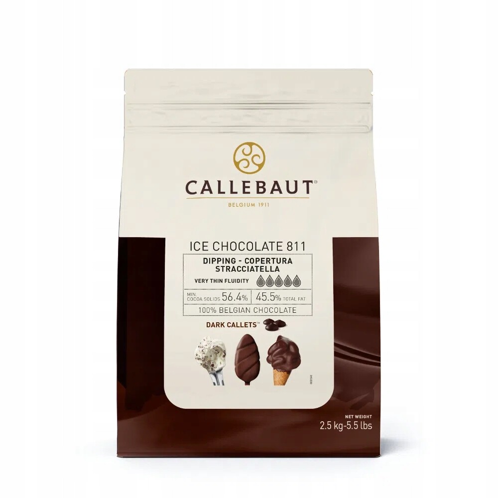 Callebaut tmavá čokoláda na zmrzlinu 2,5 kg