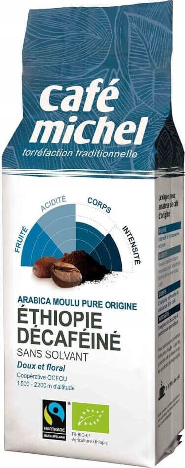 Mletá káva bezkofeinová arabica etiopie Fair Trade Bio 250 g Cafe Miche