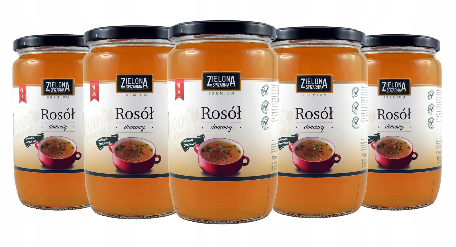 Set 5x Domácí vývar Drůbeží a hovězí vývar 720 ml