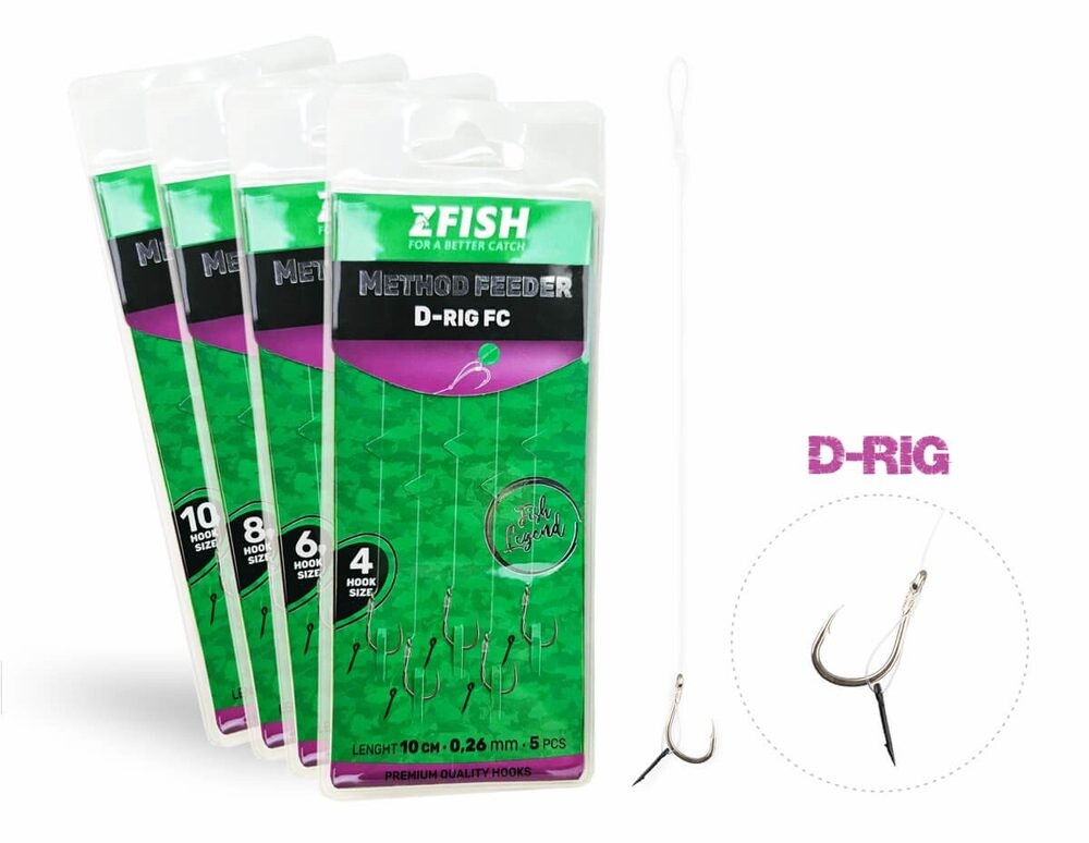 Zfish Návazec Method Feeder D-RIG 5ks - vel.10
