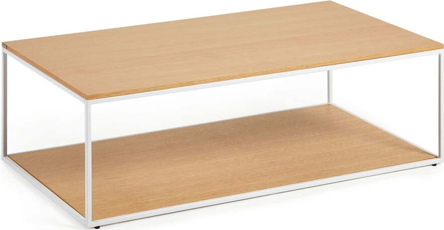 Konferenční stolek ve světle přírodní barvě s deskou v dubovém dekoru 60x110 cm Yoana – Kave Home