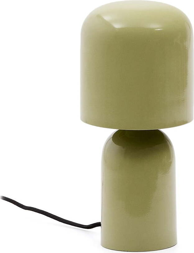 Zelená stolní lampa s kovovým stínidlem (výška 28 cm) Monze – Kave Home