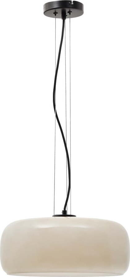 LED závěsné svítidlo šedobéžové se skleněným stínidlem ø 38 cm Reig – Kave Home